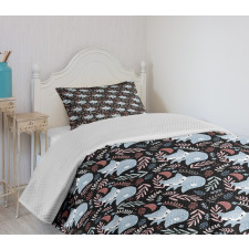 Sleeping Animal and Branches Bedspread Set