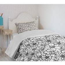 Cartoon Style Petals Bedspread Set