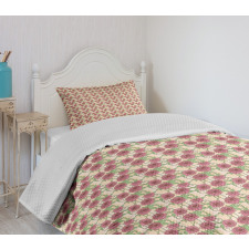 Peonies and Leaves Bedspread Set