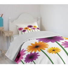 Simple Spring Flowers Bedspread Set