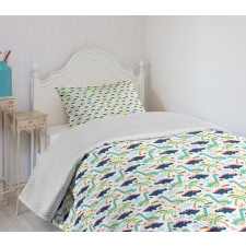 Dinosaurs Funny Doodle Bedspread Set