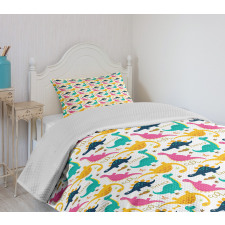 Rhythmic Dinosaurs Doodle Bedspread Set