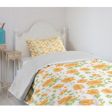 Floral Peony Bouquets Bedspread Set