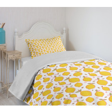 Energetic Vibrant Citrus Bedspread Set