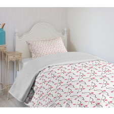 Love Arrows Motif Bedspread Set