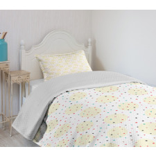 Colorful Random Spots Bedspread Set