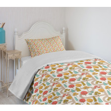 Abstract Trees and Roads Bedspread Set