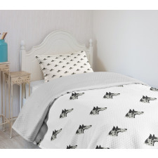 Side Look Breed Head Bedspread Set