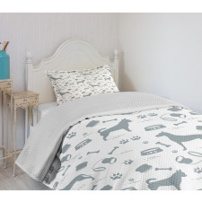 Dog Lover Concept Items Bedspread Set