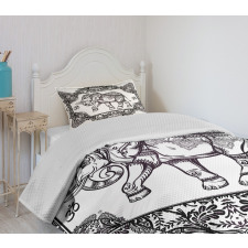 Bohemic Floral Elephant Bedspread Set