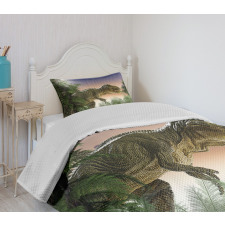 Dinosaur in the Jungle Bedspread Set