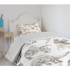 Dinosaurs Skeleton Bedspread Set