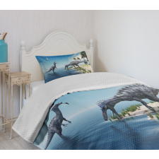 Wild Suchomimus Dinosaur Bedspread Set
