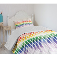 Vibrant Colors Club Disco Bedspread Set