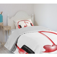 Love Sound Headphones Bedspread Set