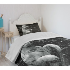 Exotic White Tiger Bedspread Set