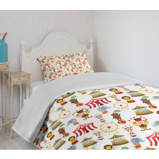 Circus Elephant Bear Bedspread Set