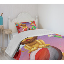 Lion Clown Performance Bedspread Set