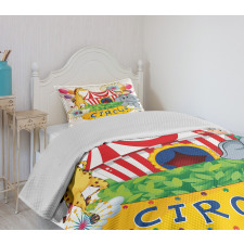 Circus Show with Kids Bedspread Set