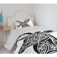 Deer Animal Tattoo Bedspread Set