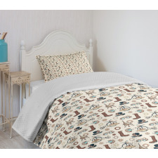 Abstract Apparels Tools Bedspread Set