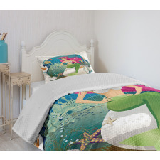 Underwater Mermaid Bedspread Set