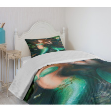 Mermaid Lake Lilies Bedspread Set