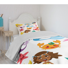 Mermaids Sea Friends Bedspread Set