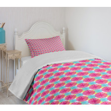 Fresh and Energetic Floral Bedspread Set