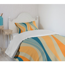 Retro Vibrant Stripes Bedspread Set