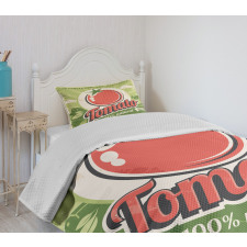Vintage Tomato Poster Bedspread Set