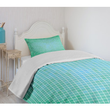 Pixel Mosaic Love Pattern Bedspread Set