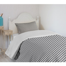 Diagonal Triangles Squares Bedspread Set