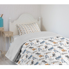 Sketchy Kittens Bedspread Set