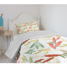 Abstract Modern Leaves Bedspread Set