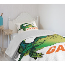Wild Alligator Crocodile Bedspread Set
