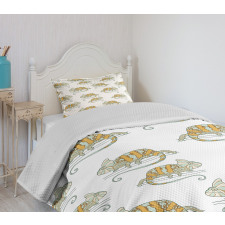 Wild Chameleon Lizard Bedspread Set