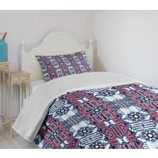 Rhythmic Modernized Tribal Bedspread Set