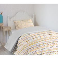 Geometrical Continuous Art Bedspread Set