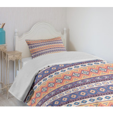 Mexican Inspired Lines Art Bedspread Set