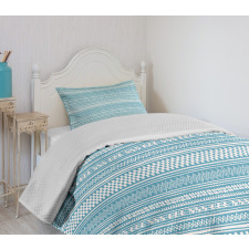 Horizontal Strips and Zigzags Bedspread Set