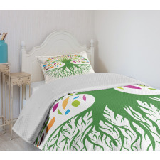 Colorful Tree Art Bedspread Set