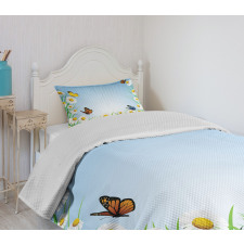 Daisy with Butterflies Bedspread Set