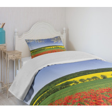 Poppy Field Landscape Bedspread Set