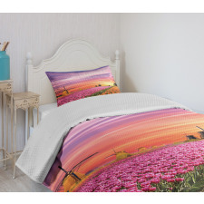 Scenic Tulip Fields Bedspread Set