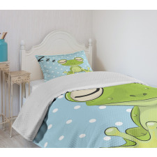 Frog Prince Polka Dots Bedspread Set