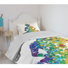 Meditating Silhouette Bedspread Set