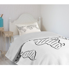 Sketch Outline Bedspread Set