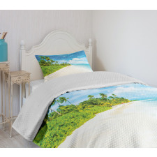 Beach Sea Exotic Palms Bedspread Set