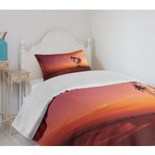 Hawaii Style Palm Trees Bedspread Set